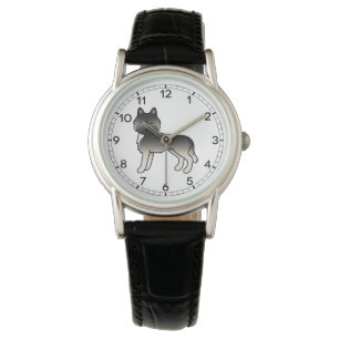 Montre Husky sibérien agouti Chien de dessin animé mignon