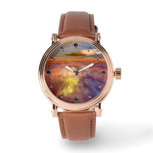 Montre HYPERION WORLD, ALIEN SEASCAPE SKY, NUAGES Sci-Fi
