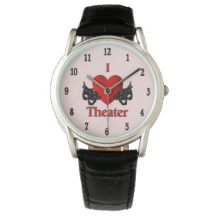 Montre I Heart Theatre Black Numéros Rose