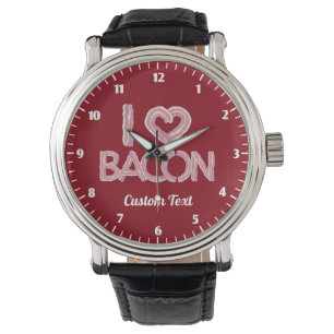 Montre I Love Bacon Wrist Watch