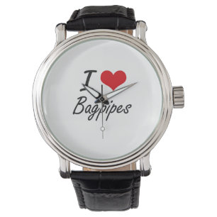 Montre I Love Bagpipes Design artistique