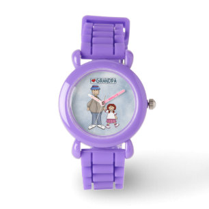 Montre I Love grand-père parties scintillant bracelet mon