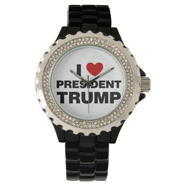 Montre I Love Président Trump Heart (devant)