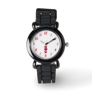 Montre I Love You Kids Silver Parties scintillant Strap W