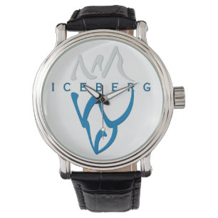 Montre Iceberg Abstrait bleu Inspirationnel personnalisé