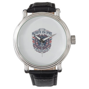Montre Icônes et symboles du bouclier de liberté patrioti