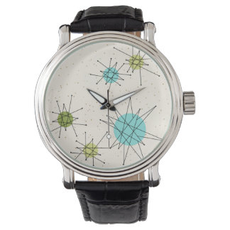 Montre Iconique Starbursts Regarder en cuir atomique