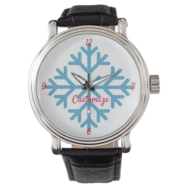 Montre Icy Blue Snowflake Thunder_Cove (devant)