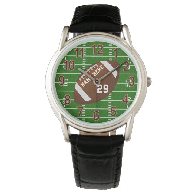 Montre Idées cadeaux de football personnalisées, Football (devant)