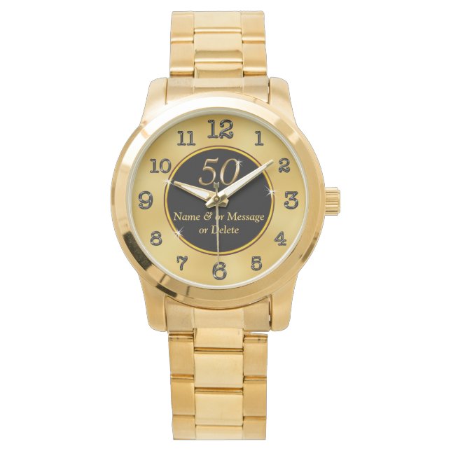 Montre Idées cadeaux personnalisées 50e anniversaire Femm (devant)