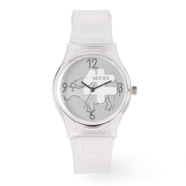 Montre Idéogramme W Ox chinois Zodiac Anniversaire W W (Recto)