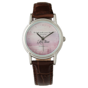 Montre "Il A Tout Rendu Beau" Coucher De Soleil Aquarelle