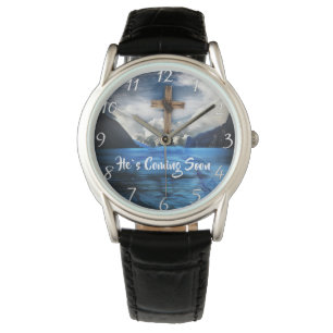 Montre IL ARRIVE BIENTÔT Jésus dans l'eau ondulante