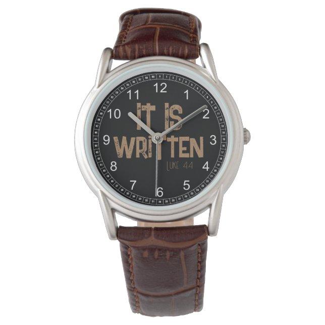 Montre Il est écrit Citation de la Bible Christian (devant)