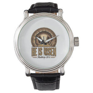 Montre Il est ressuscité Matthieu 28 6 Design chrétien vi