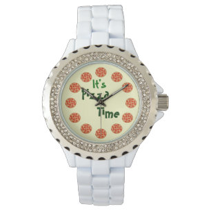 Montre Il est temps de pizza drôle