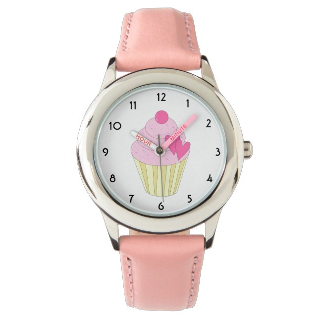 Montre illusima Coeurs roses Regarder les enfants (devant)