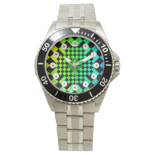 Montre Illusion À damiers (C Face) par Kenneth Yoncich