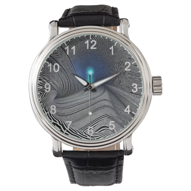 Montre Illusion optique d'impression Zebra, (devant)