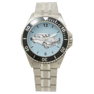 Montre Illustration 1955 de voiture ancienne de Bel Air