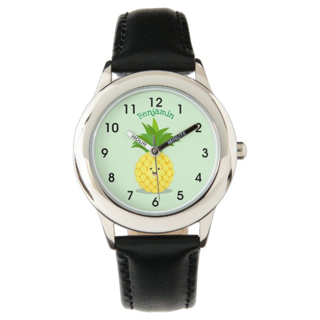 Montre Illustration d'ananas mignon (devant)