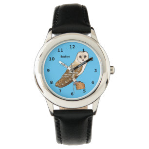 Montre Illustration de dessin animé de la chouette grange