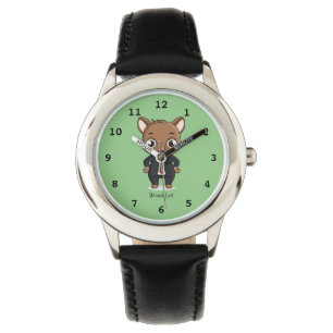 Montre Illustration de dessin animé de rat mignon