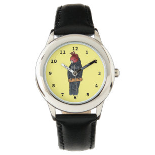 Montre illustration de dessin animé d'oiseau cacatoès gan
