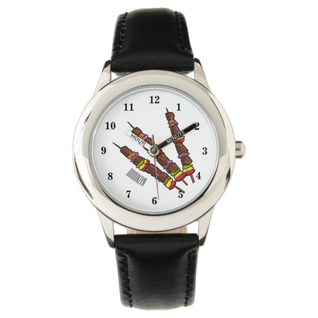Montre Illustration de dessin animé Kebab ou kabob (devant)