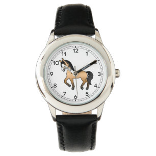 Montre Illustration de dessin animé mignon de cheval trot