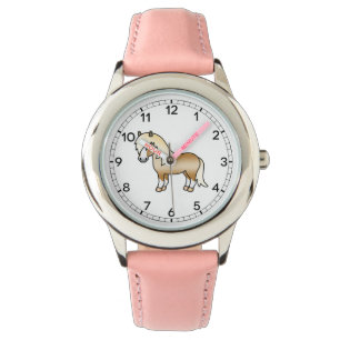 Montre Illustration de dessin animé mignon de poney Shetl