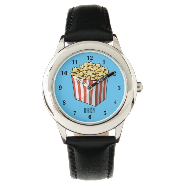 Montre Illustration de dessin animé Popcorn (devant)