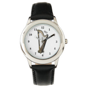 Montre Illustration de dessin animé sur la harpe