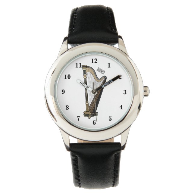 Montre Illustration de dessin animé sur la harpe (devant)