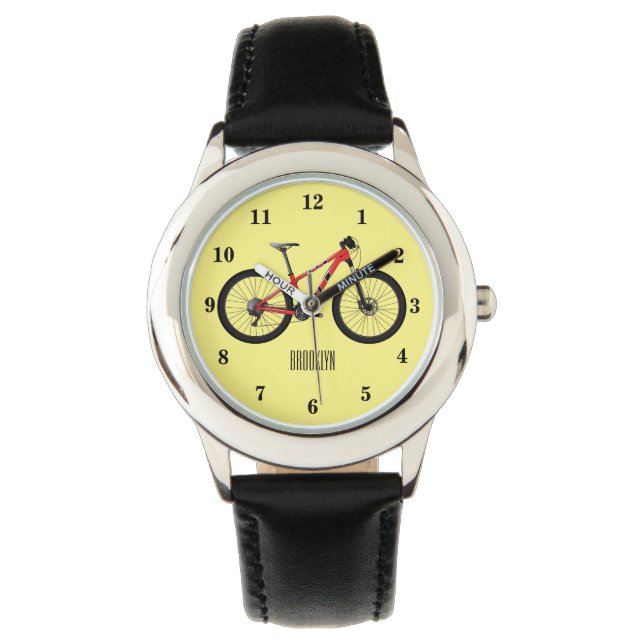 Montre Illustration de la bande dessinée de vélo (devant)