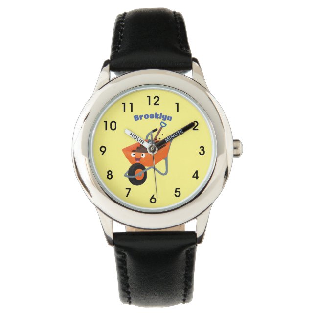 Montre Illustration de la brouette en brouette orange trè (devant)