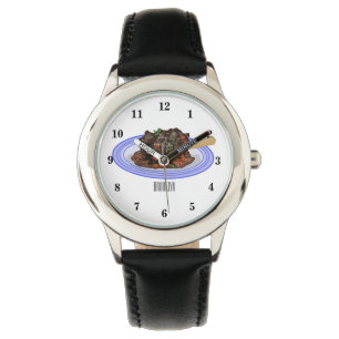 Montre Illustration de la caricature de l'agneau braisé