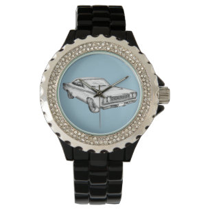 Montre Illustration de la voiture de course à pied Plymou
