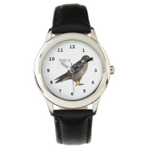 Montre Illustration d'oiseau de faucon pèlerin