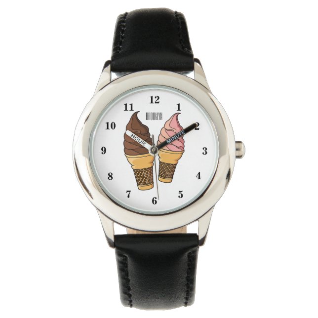 Montre Illustration du cône de crème glacée (devant)