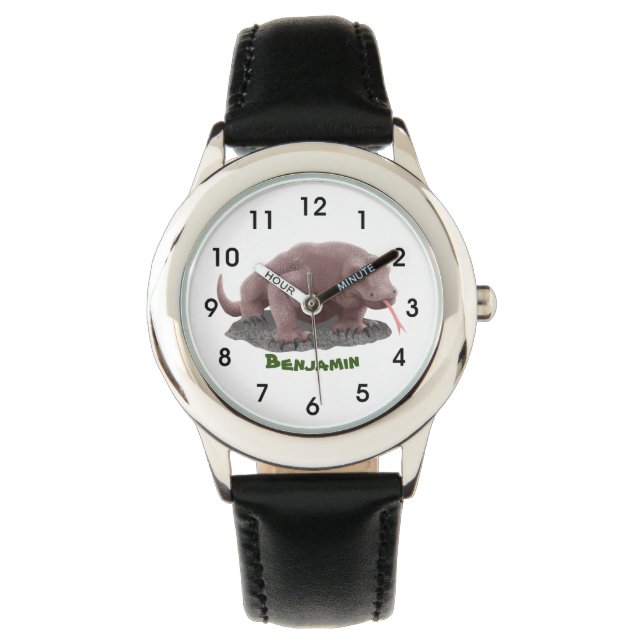 Montre Illustration du dragon de Komodo (devant)