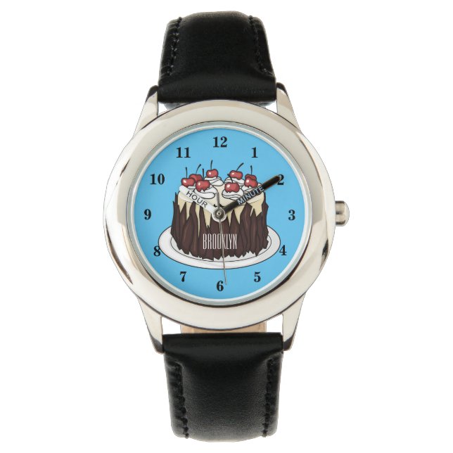 Montre Illustration du gâteau de la Forêt-Noire (devant)