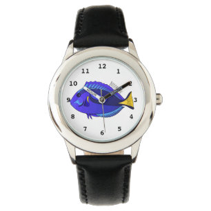Montre Illustration du poisson de la cuve bleue