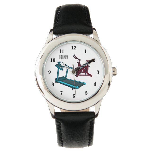 Montre Illustration du tapis roulant et de la bande dessi (devant)