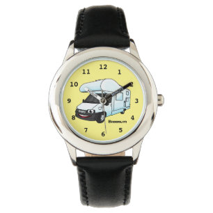 Montre Illustration d'un campervan heureux