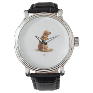 Montre Illustration d'un Golden Retriever vu de dos pour