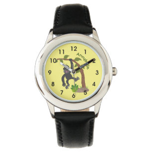 Montre Illustration d'un joli bébé gorille