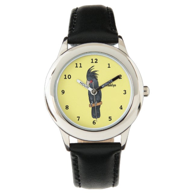Montre Illustration d'un oiseau de cobaye de palme (devant)