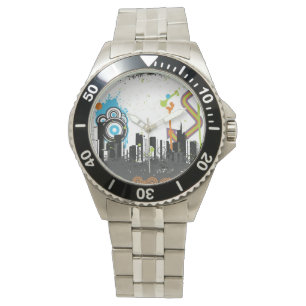 Montre Illustration d'un paysage urbain sale