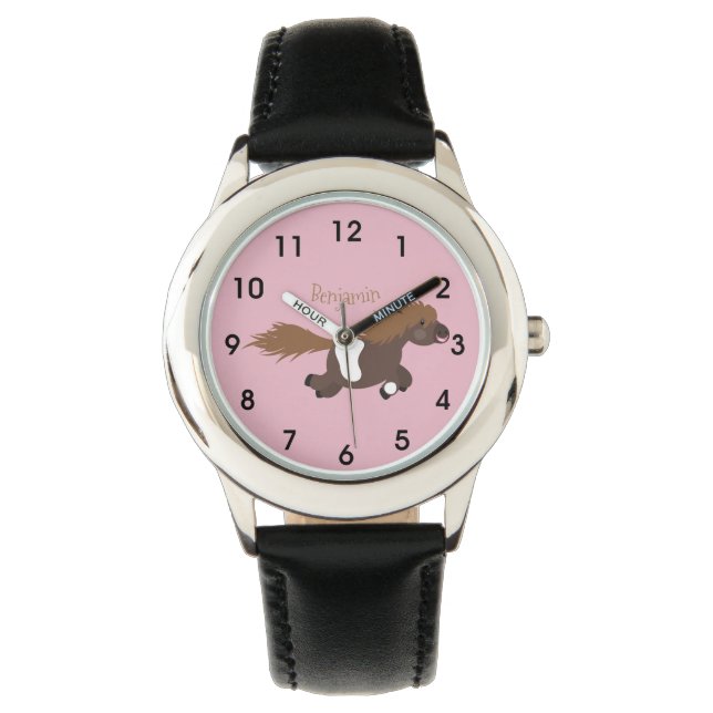 Montre Illustration d'un poney de Shetland mignon (devant)